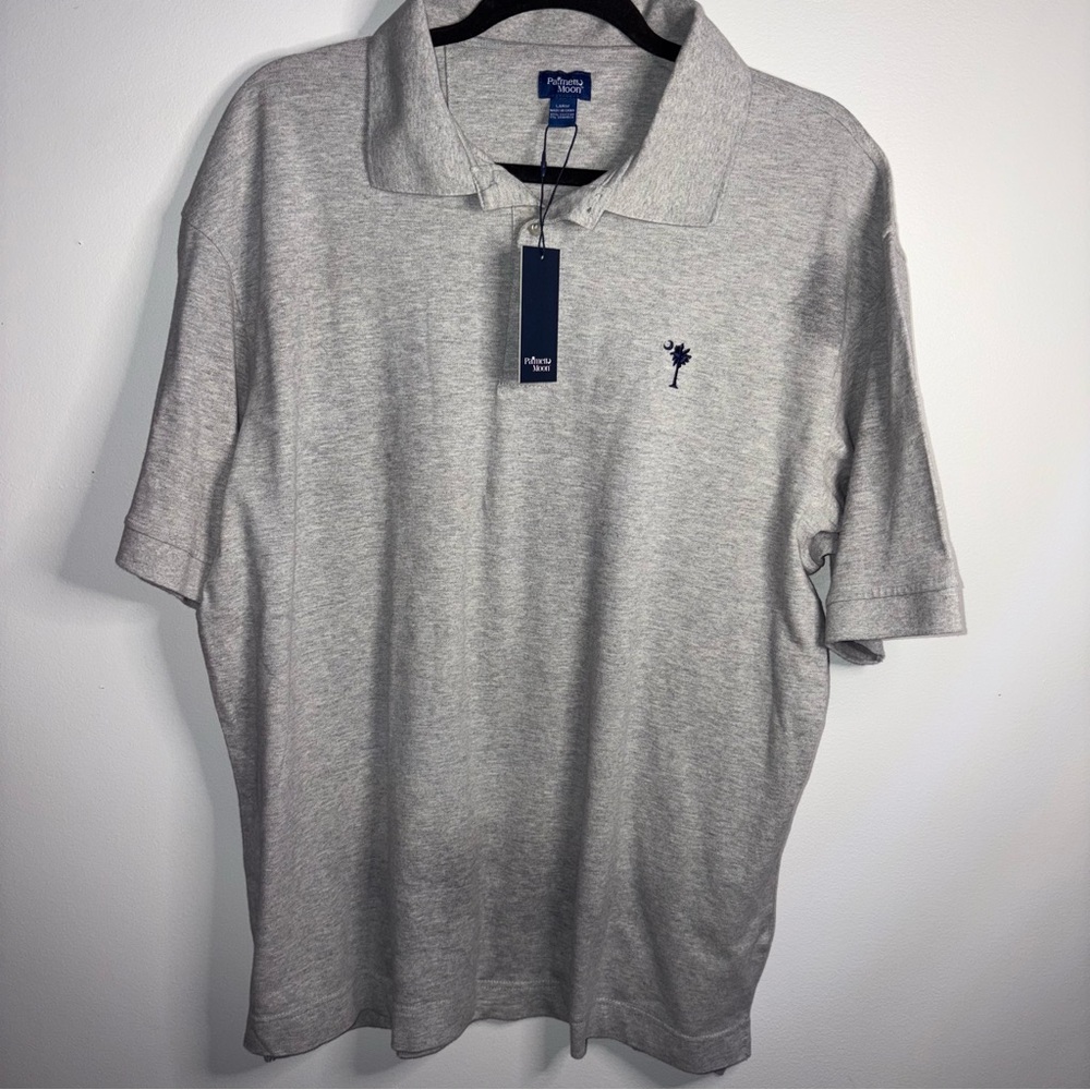 Palmetto Moon Light Gray Polo Shirt